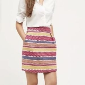 🆕 Anthropologie Nomad Skirt. Textured Fabric & Underlined. NWT